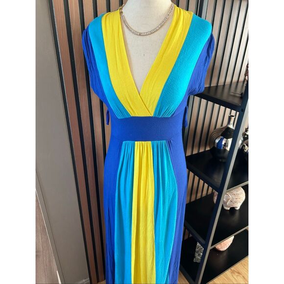 Cameo blue maxi dress size small size tag missing beach dress - Picture 1 of 6